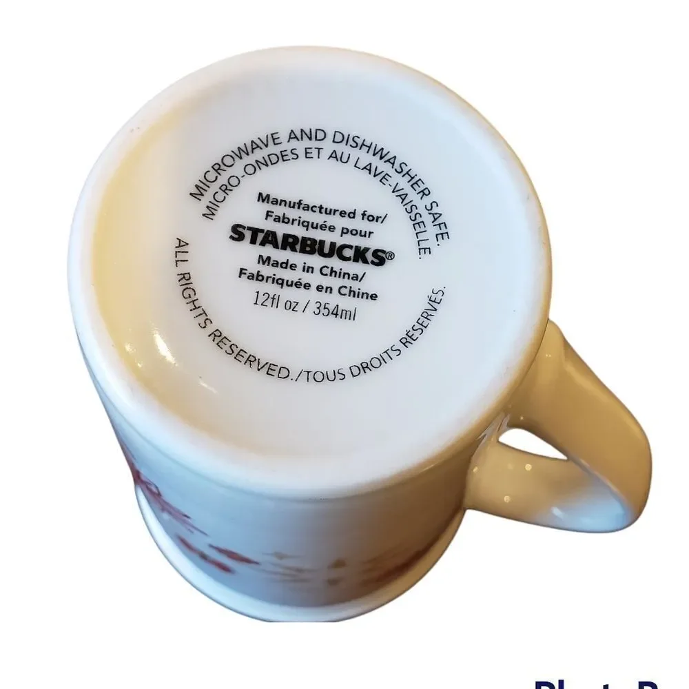 Starbucks Poinsettia Snowflake mug